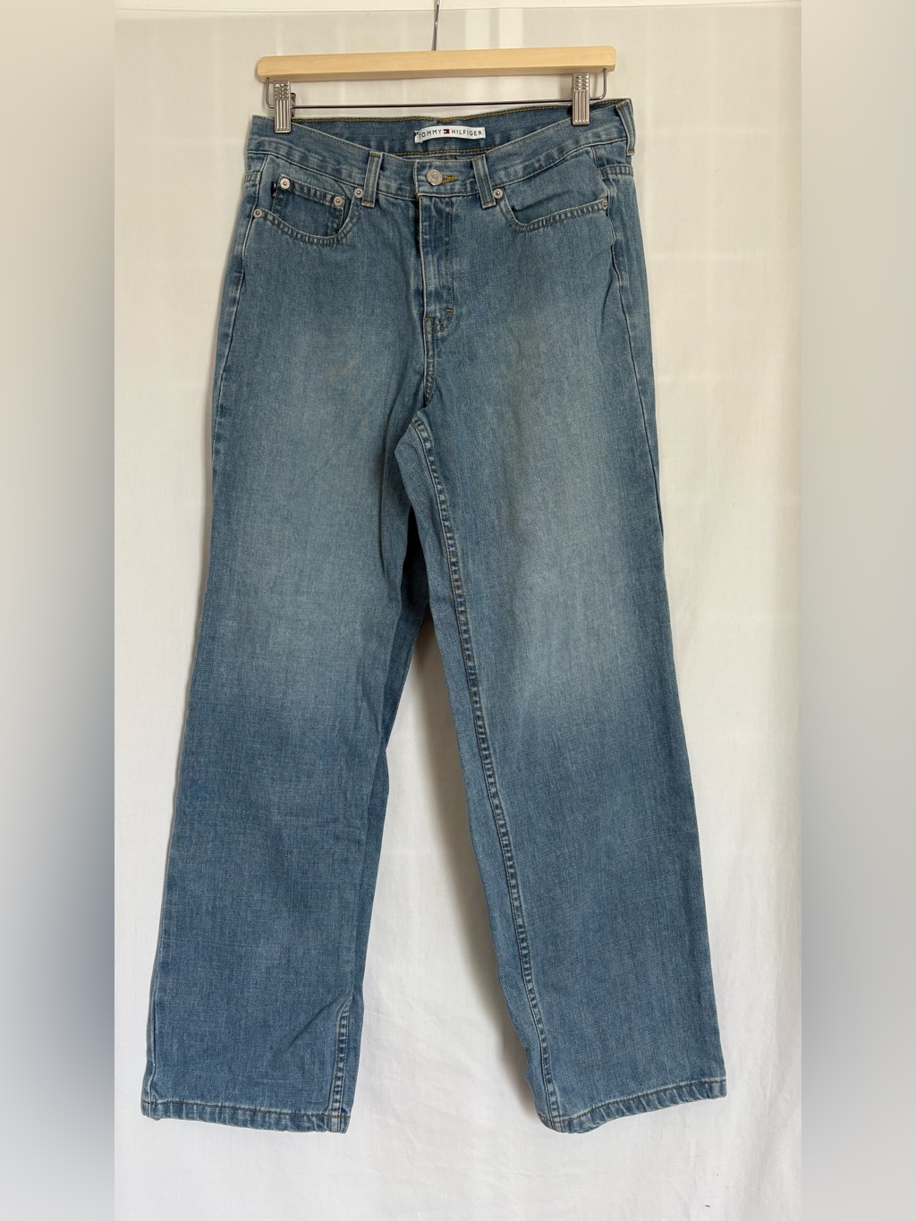 Tommy Hilfiger Y2k Light Wash Denim Jeans 100% Cotton Size 8